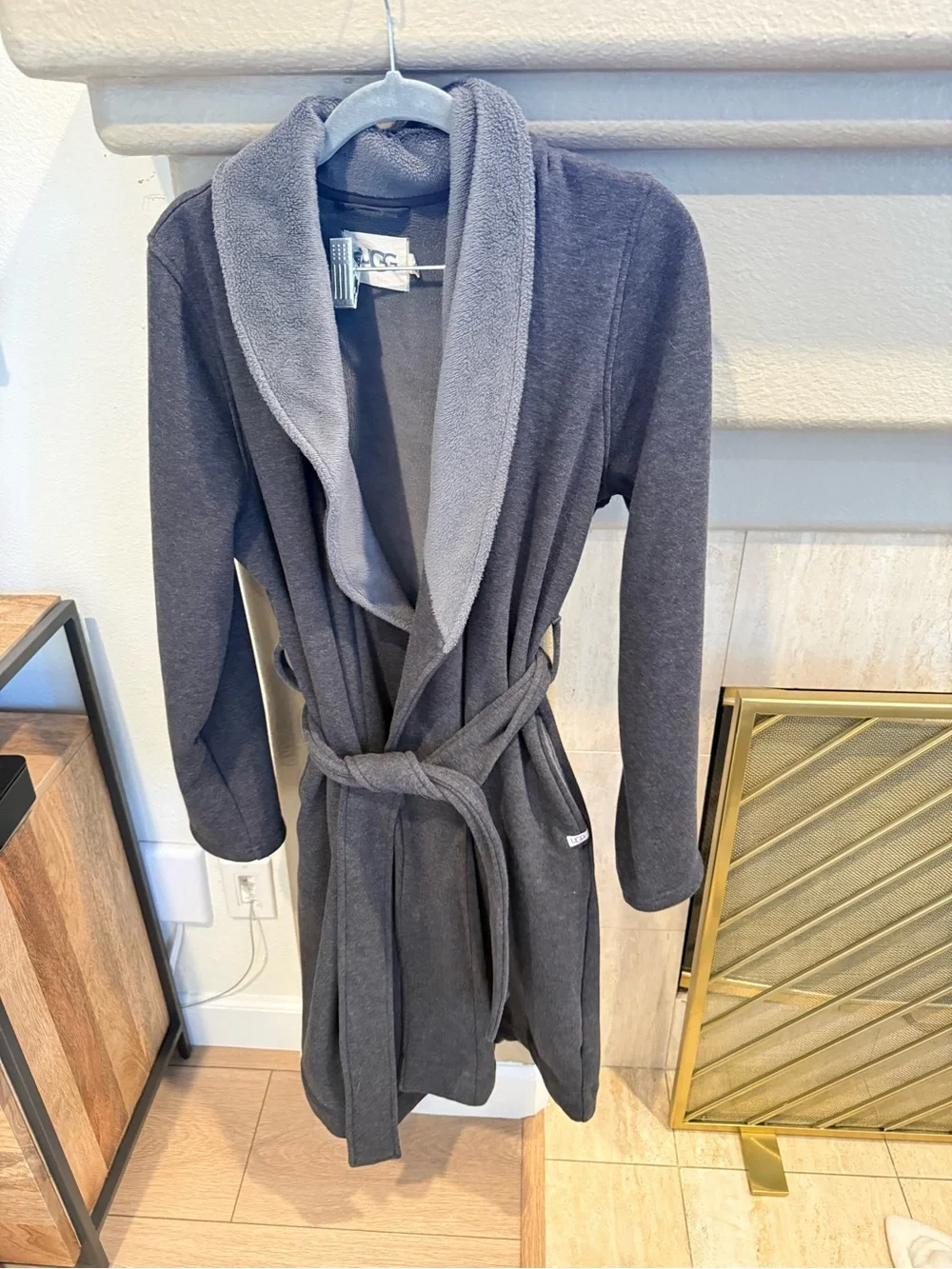 Ugg Duffield Robe Charcoal / Dark Grey XS - Picture 3 of 4